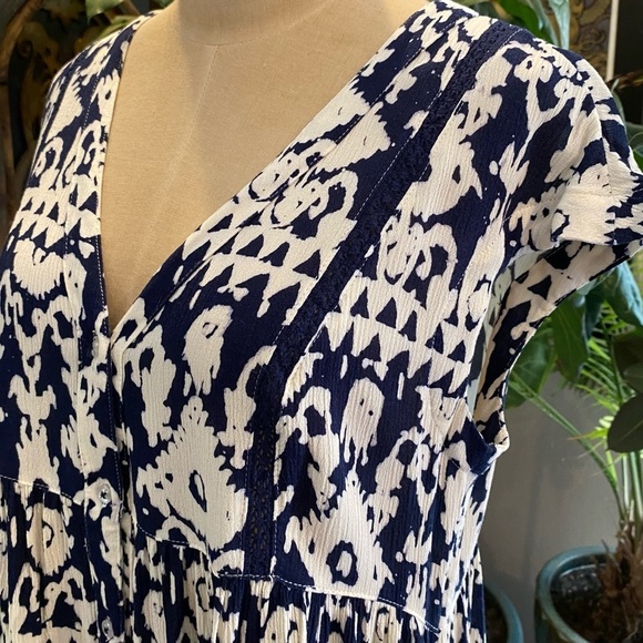 Anthropologie Ikat Ladder Lace Tunic - Picture 7 of 11